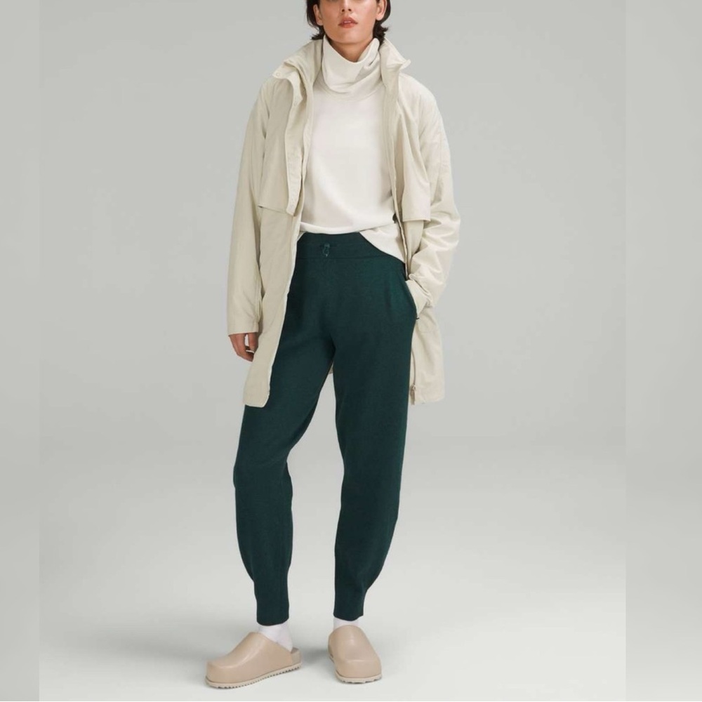 Lululemon Cotton Cashmere Jogger Pant 6 Green Mid Casual Comfy Cozy Athleisure - Picture 13 of 13